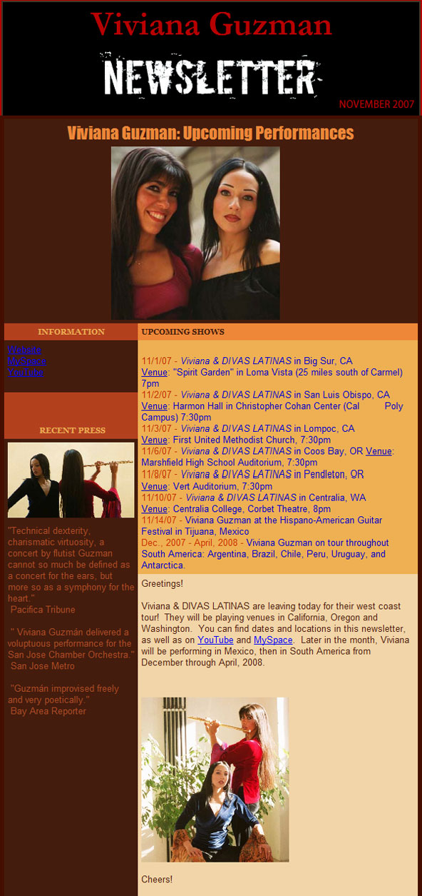 November 2007 Newsletter