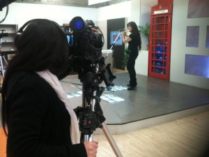 TV interview in Concepcion, Chile